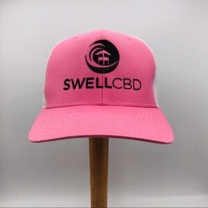 Nwot Swell Trucker Hat Snap Back Pink White Black